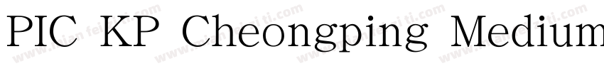 PIC KP Cheongping Medium KP 97KPS F字体转换
